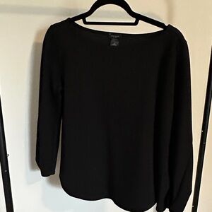 Ann Taylor Classic Black Long Sleeve Top